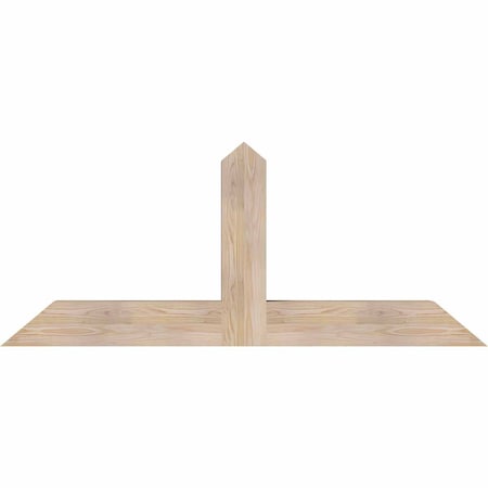 Ekena Millwork Portland Smooth Timber Gable Bracket, Douglas Fir, 60"W x 25"H x 5 1/2"D x 5 1/2"F, 10/12 Pitch GBW060X25X0606POR00SDF